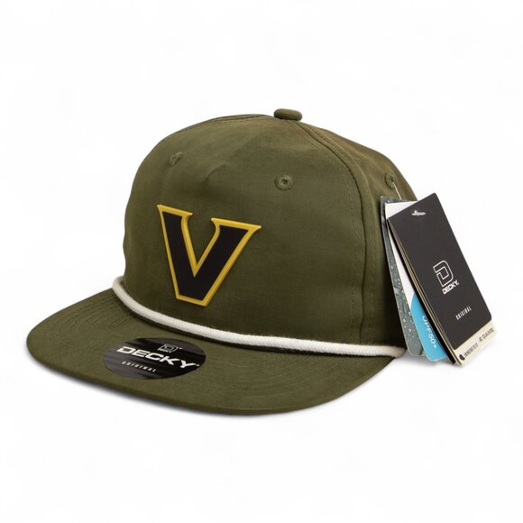 Vanderbilt Commodores Black 3D Classic Rope Hat- Olive/ White - Picture 2 of 3
